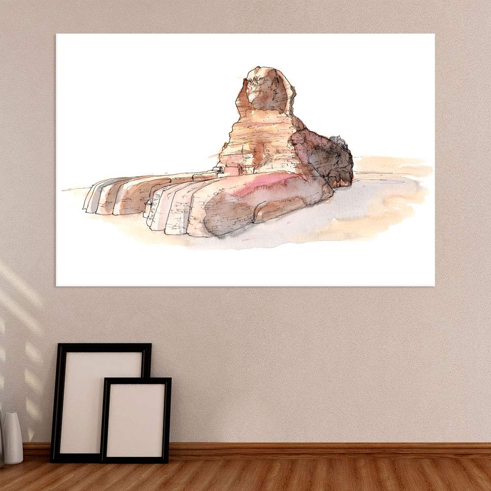 inep-b07hvyh6r8-get-your-giza-on_-unframed-sphinx-canvas-hung-above-a-modern-sofa,-showcasing-a-sandy-brown-sphinx-illustration.jpeg